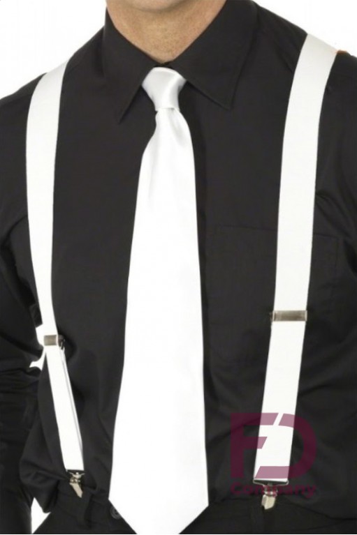 Подтяжки белые